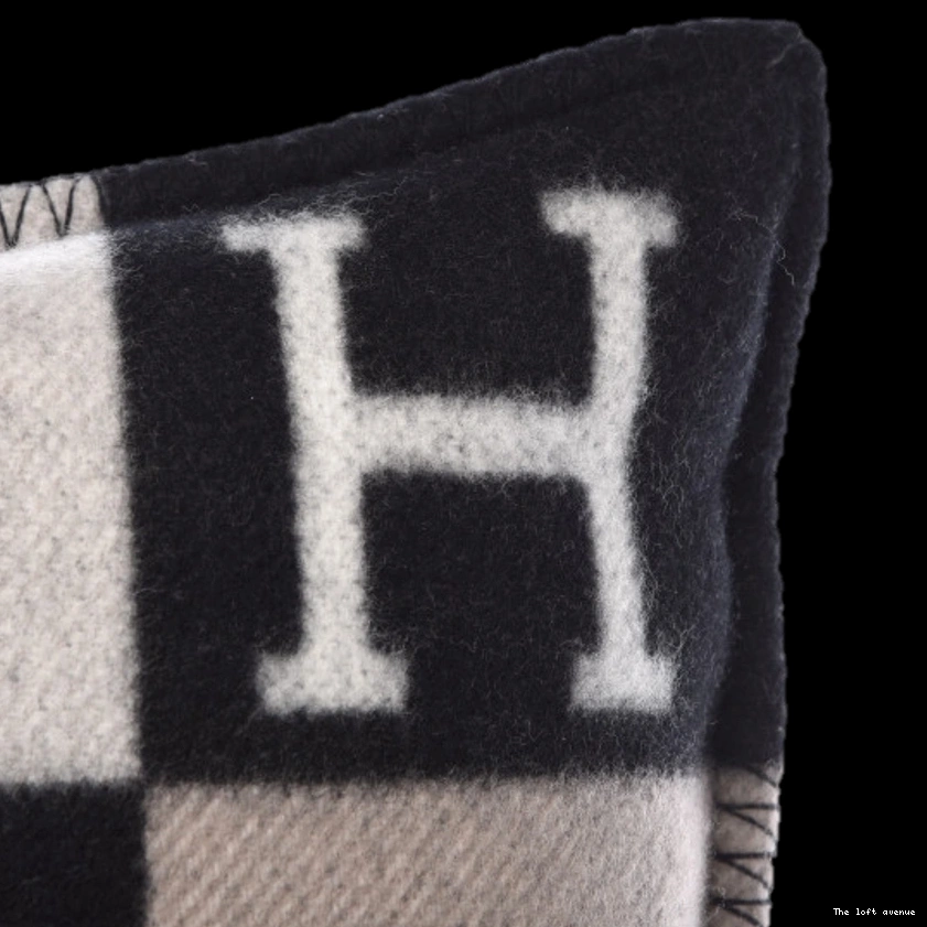HERMES THROW PILLOW WOOL STRIPE 0802